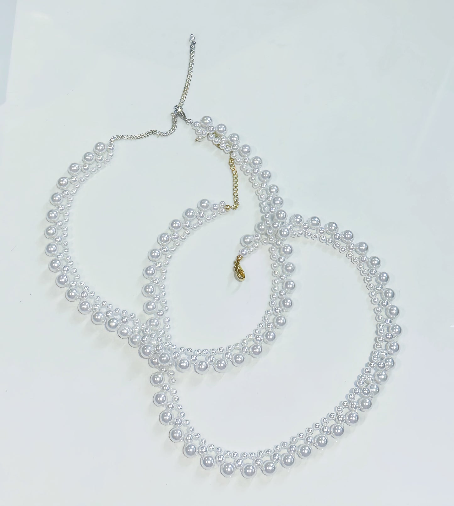 100% handmade white pearl choker for women free shipping